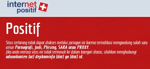 Pemblokiran Situs Bermuatan Konten Negatif Kembali Dilakukan Pemerintah