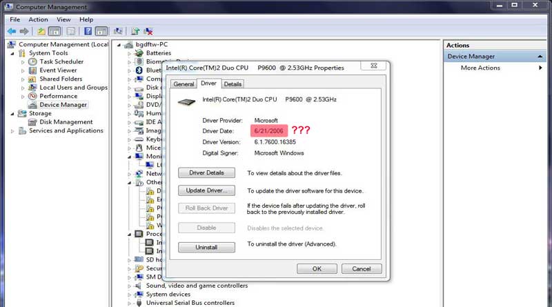 Alasan Kenapa Drivers Pada Windows Tanggalnya Selalu 21 Juni 2006
